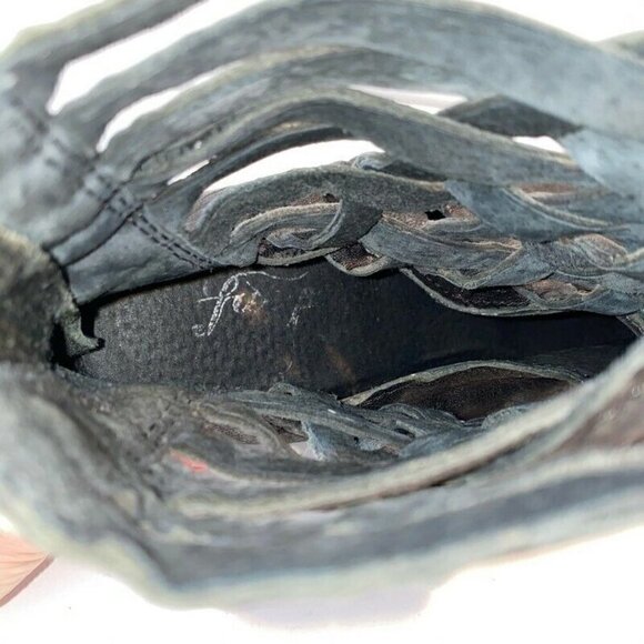 Free People Carrera Woven Ankle Boots Booties Black 38 - Picture 7 of 8